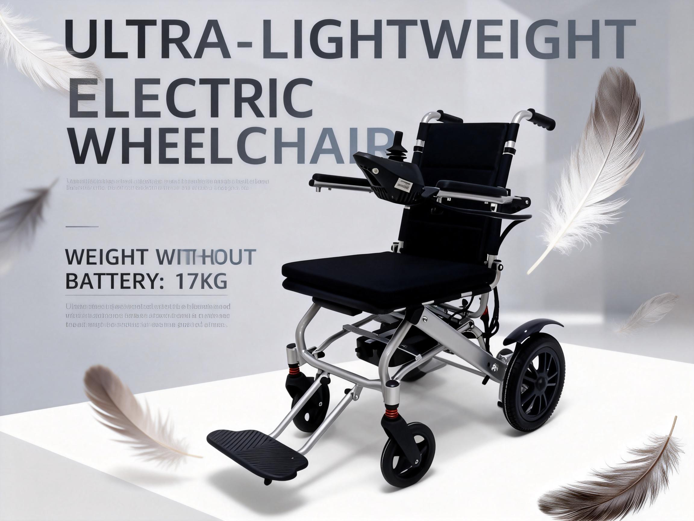 Cadre en aluminium pour fauteuil roulant électrique ultra léger avec un concept de plume