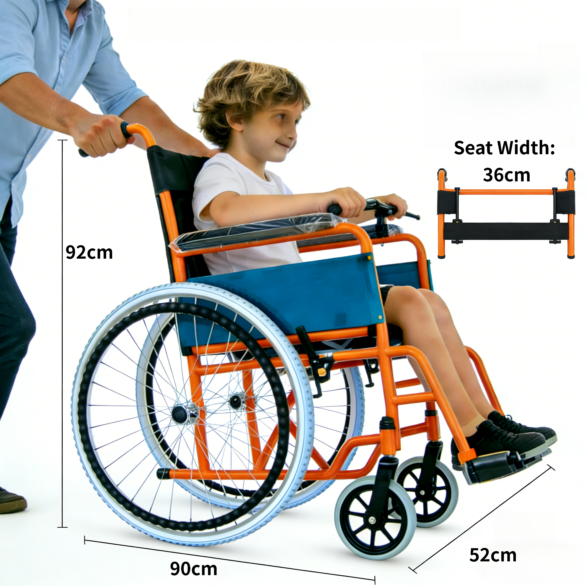 Options de largeur de siège de fauteuil roulant pédiatrique 12 pouces 14 pouces 16 pouces fabricant Chine