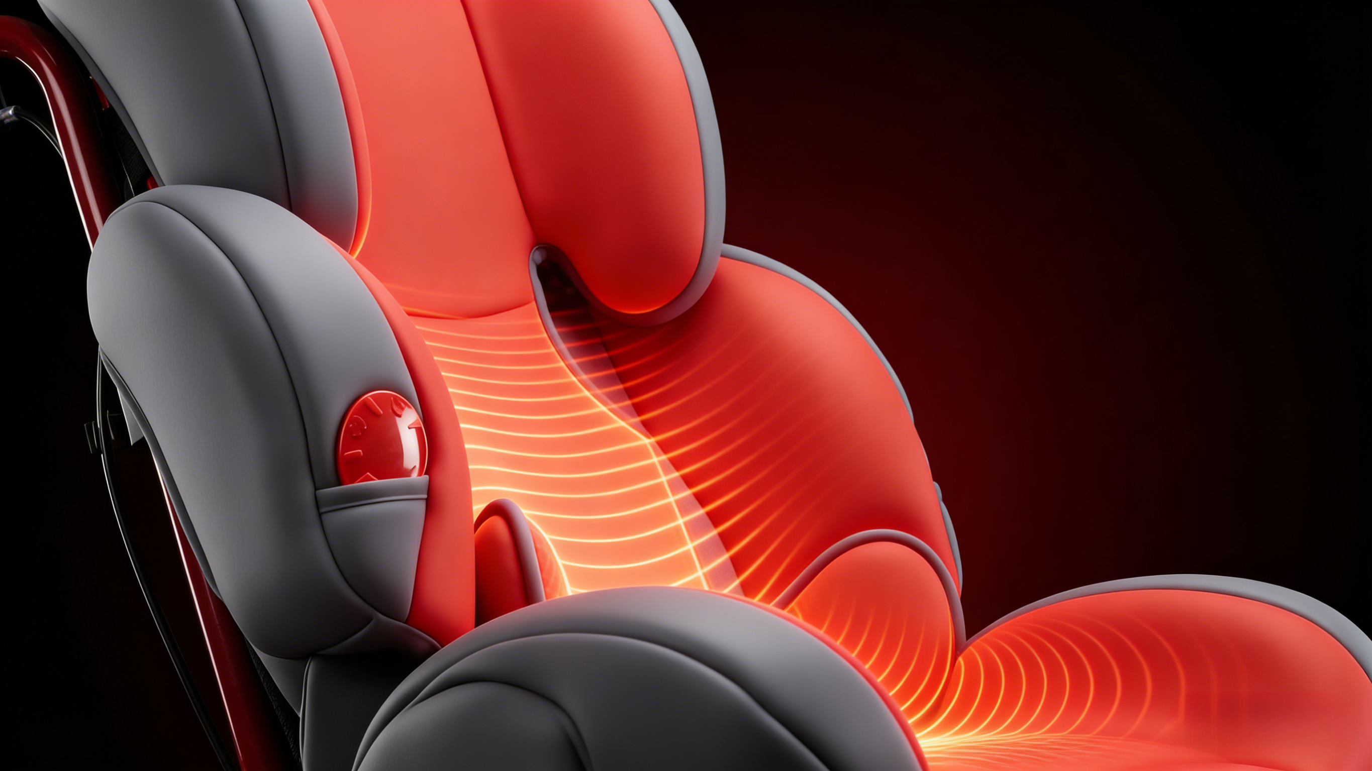 Coussin de siège pour fauteuil roulant pour paralysie cérébrale pour enfants Brother Medical Red : conception à dispersion de pression