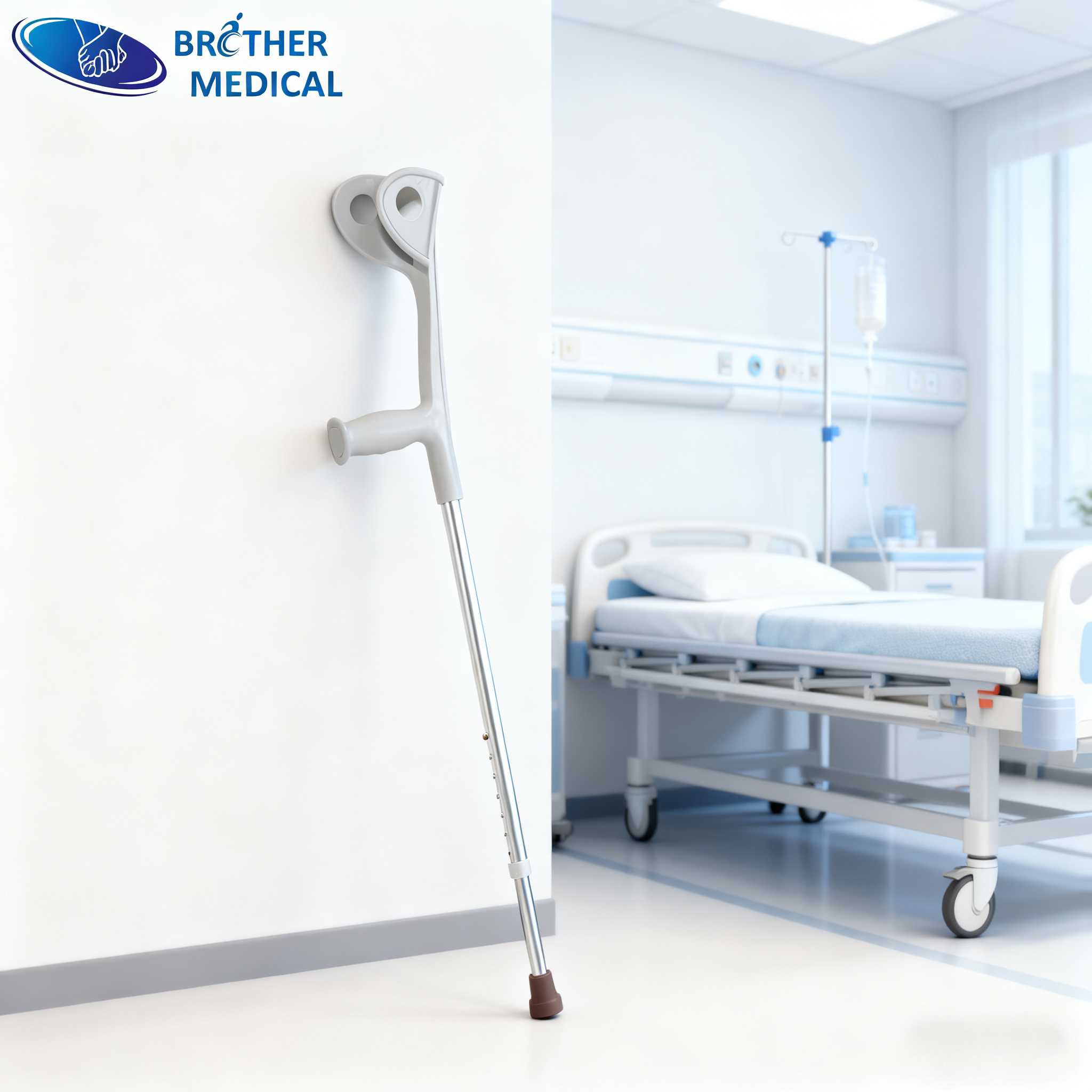 Elbow Crutch Béquille coudée en aluminium à l'hôpital