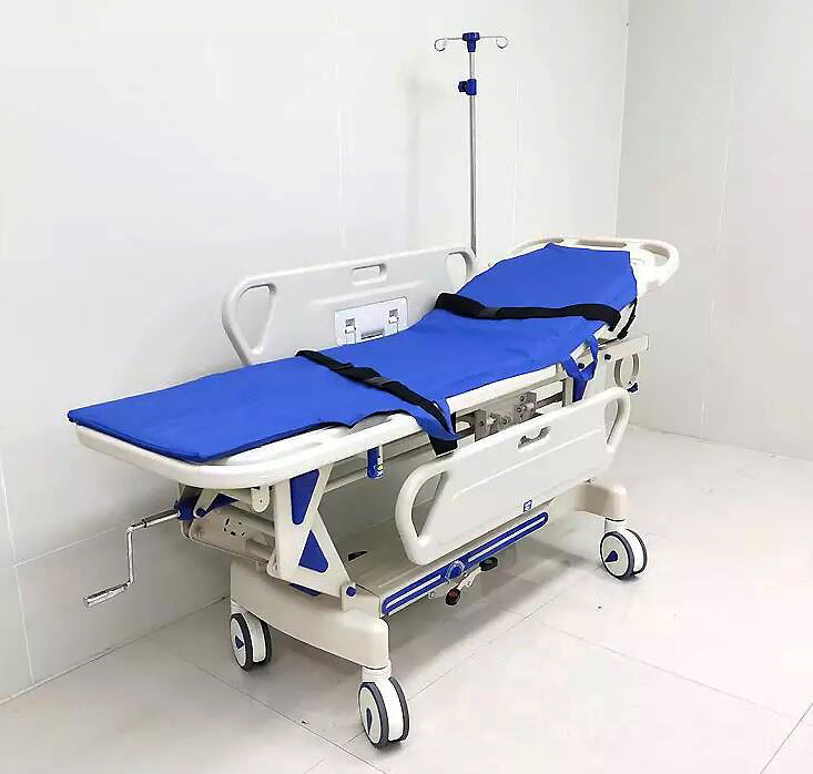 Manuel manuel hydraulique lit ABS Plastique d'urgence médicale civière de transport de patient