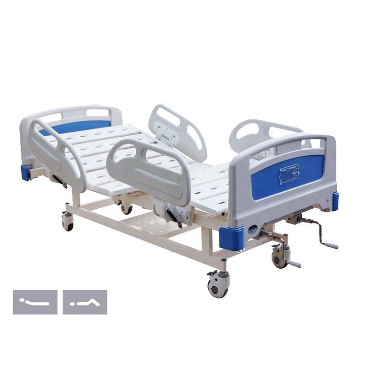 Équipement de l'hôpital Central contrôlé 2 Cranks Manual Hospital Lit