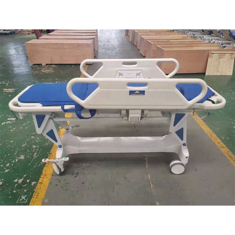 Patients hospitaliers Opération Hauteur de transfert réglable Lit d'urgence Chariot d'urgence ABS ABS Rescue Car