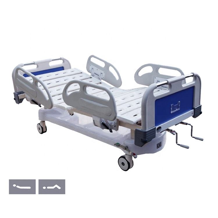 Équipement de l'hôpital Central contrôlé 2 Cranks Manual Hospital Lit