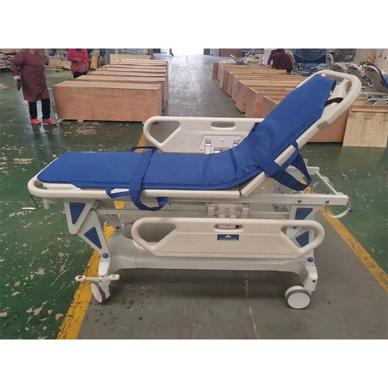 Patients hospitaliers Opération Hauteur de transfert réglable Lit d'urgence Chariot d'urgence ABS ABS Rescue Car