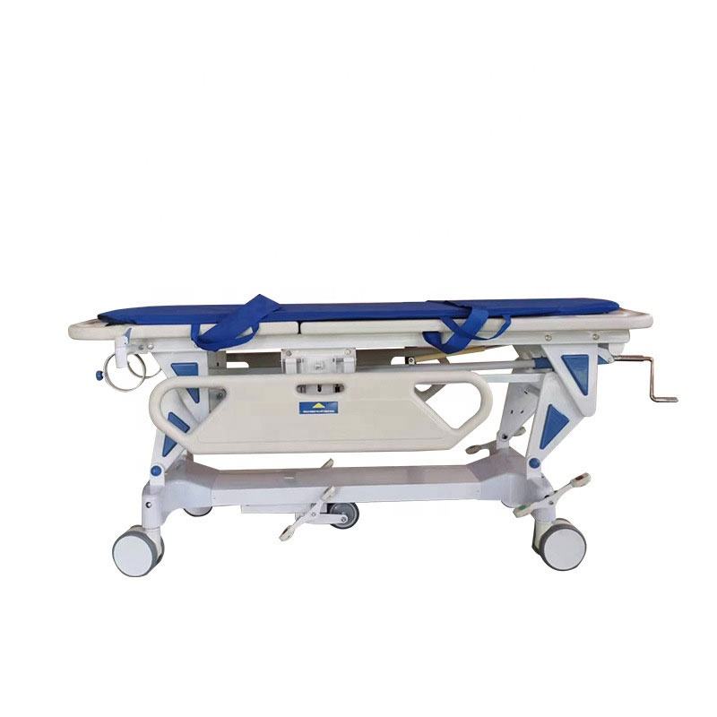 Patients hospitaliers Opération Hauteur de transfert réglable Lit d'urgence Chariot d'urgence ABS ABS Rescue Car