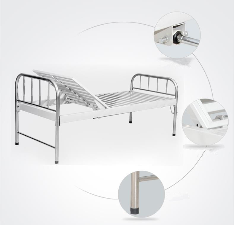 Lit en acier en acier inoxydable lit médical infirmier lit hôpital lit