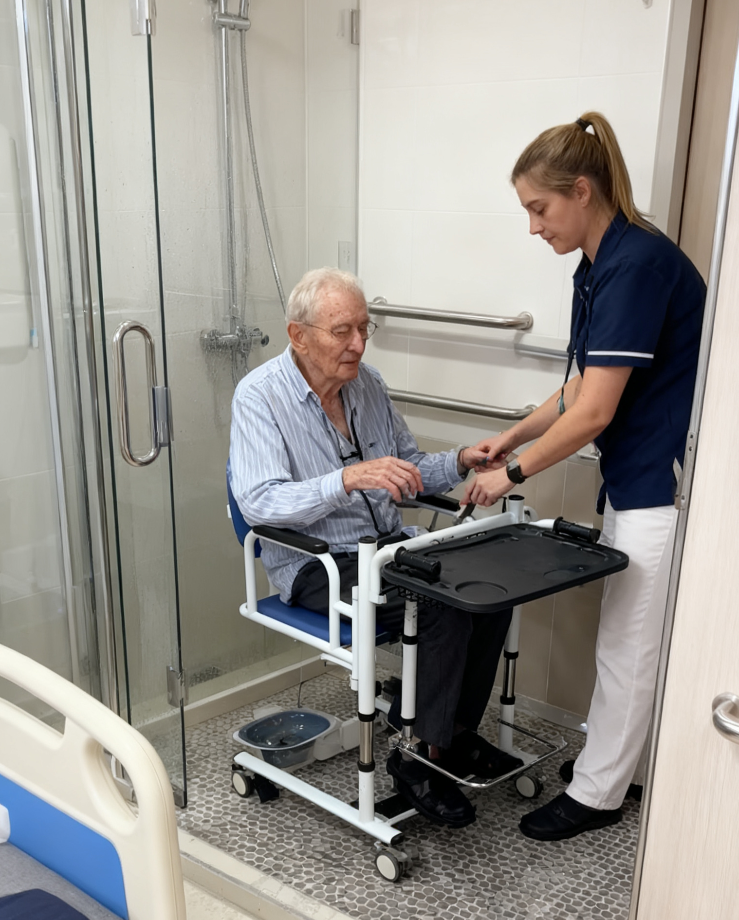 Fauteuil de transfert en aluminium pour fauteuil élévateur de patient
