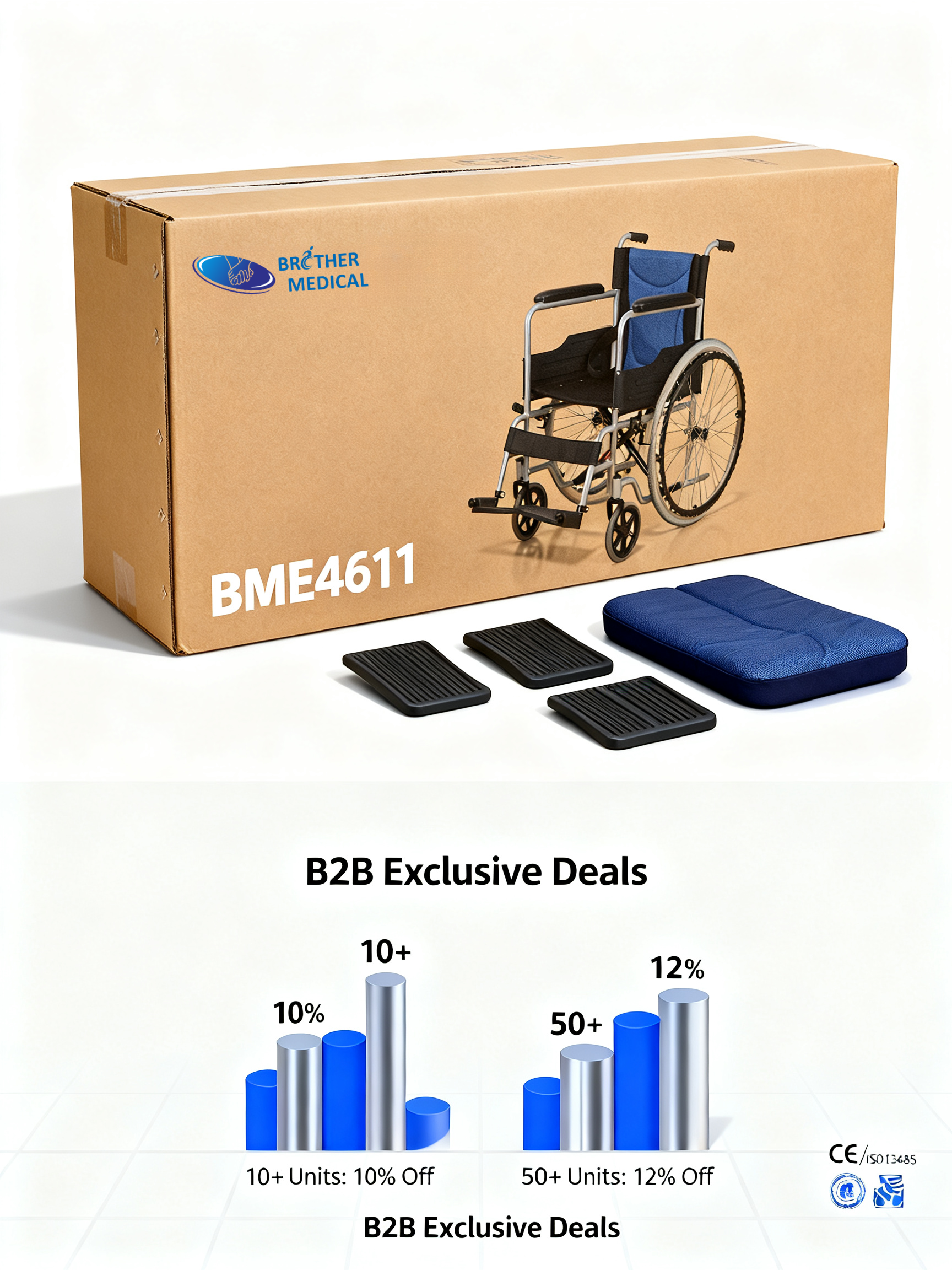 Informations sur l'emballage du fauteuil roulant