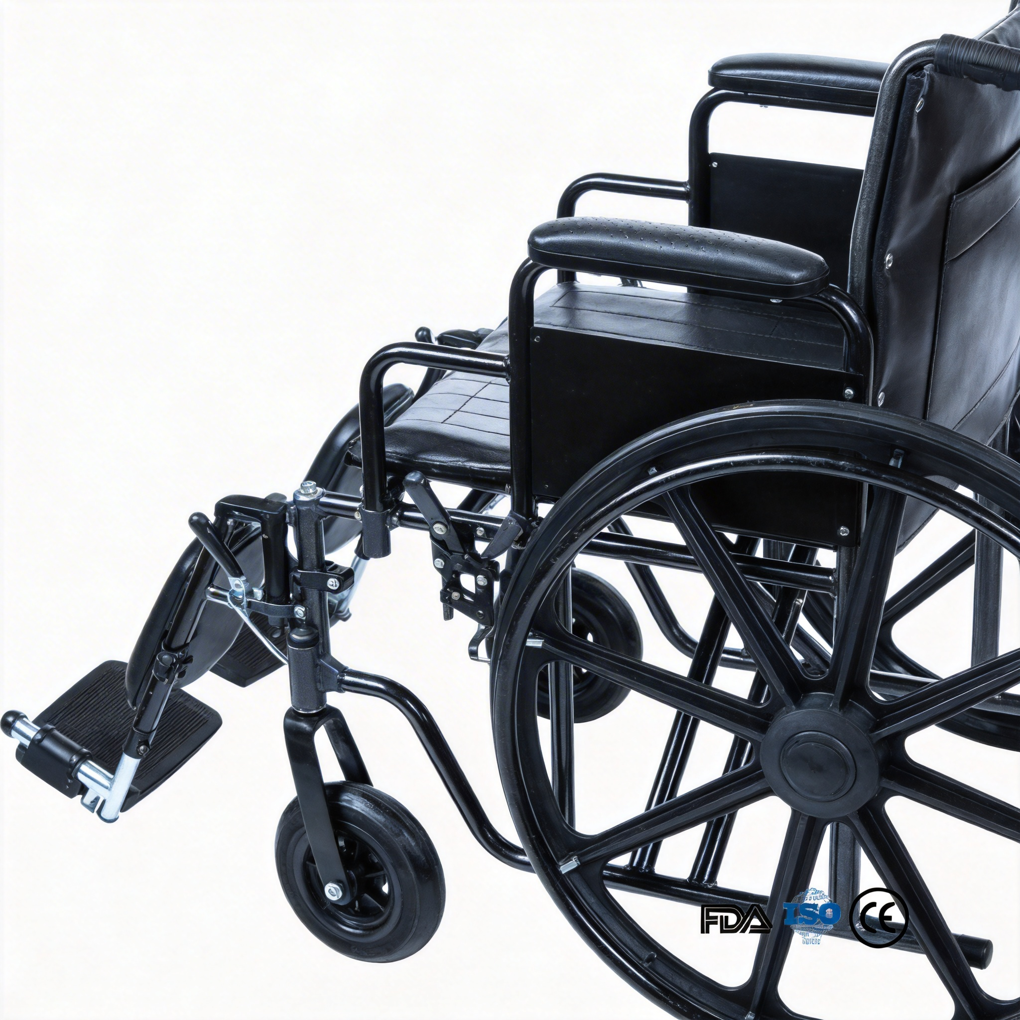 BME4618 Fauteuil roulant manuel bariatrique haute capacité de 28 pouces | Charge maximale de 500 lb