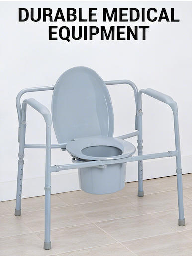Commode de chevet bariatrique en gros - Cadre en acier pliable, capacité de 500 lb/650 lb/1 000 lb - Approuvé FDA et CE