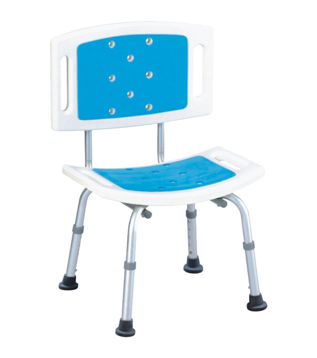 Chaise de douche pivotante de salle de bain avec dossier