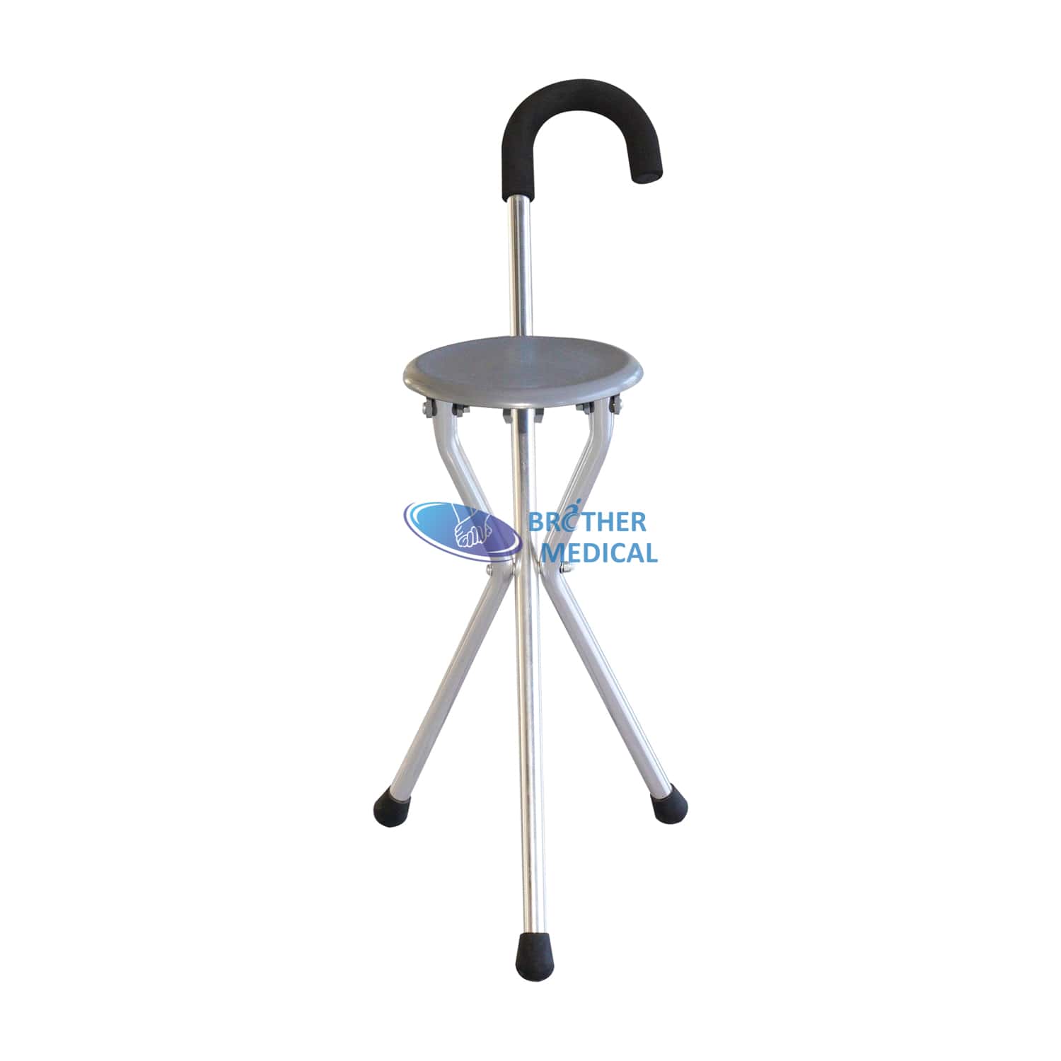 Hauteur réglable en aluminium Seat Cane Rehab Portable Walker avec siège