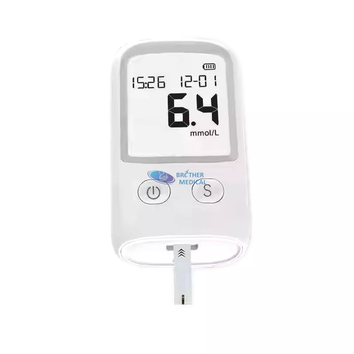 Glucomètre médical Kit de test du diabète numérique pas de codage compteur de glucose avec écran LCD