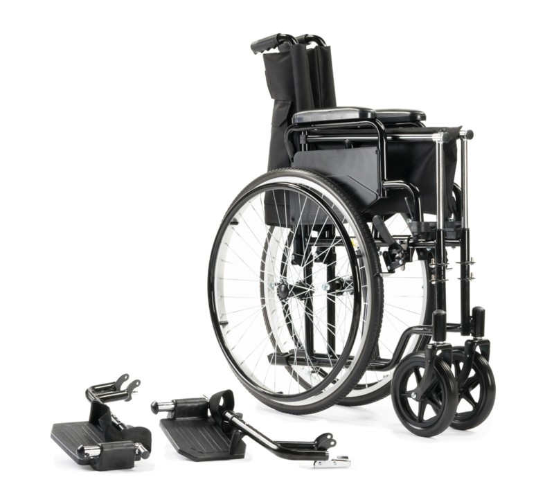 Fauteuil roulant confortable en aluminium pour les personnes âgées