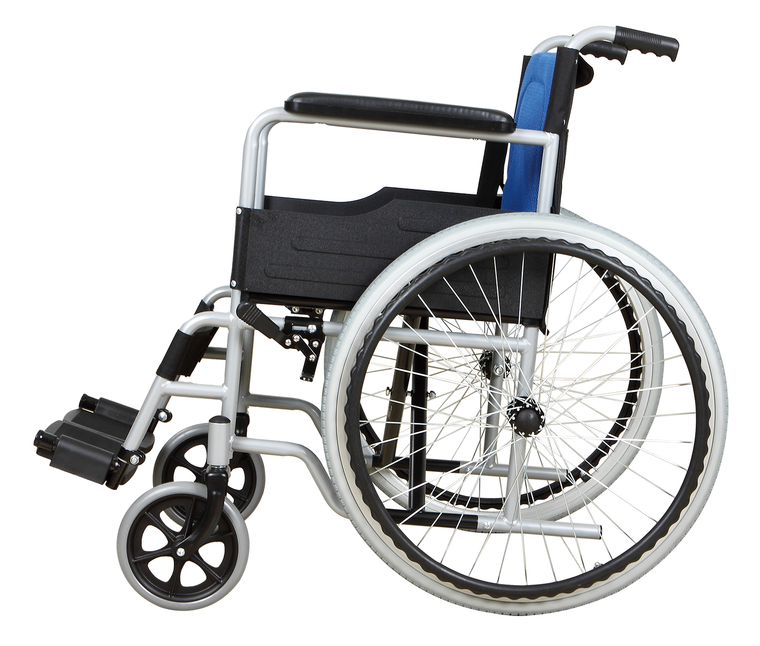 Plage hors route en fauteuil roulant en acier