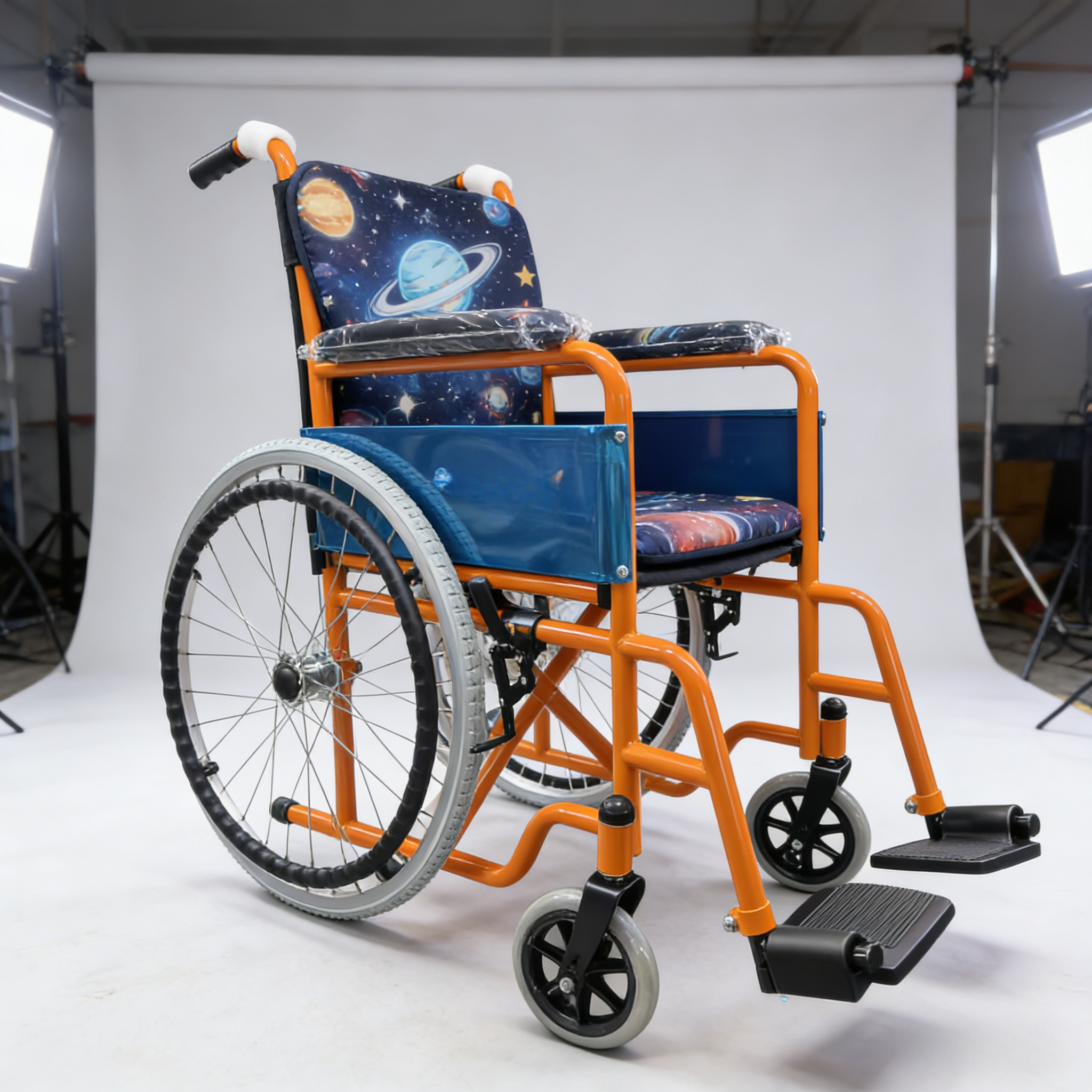 OEM fait sur commande de tissu de coussin de dossier de siège de fauteuil roulant pédiatrique