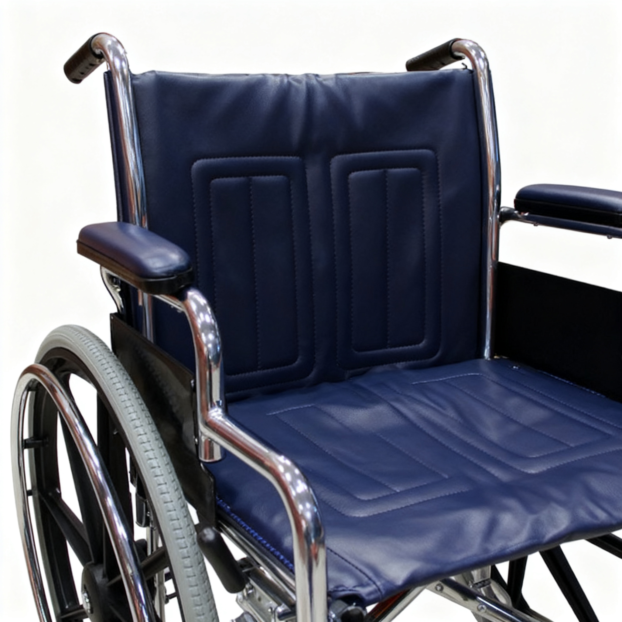 Fauteuil roulant bariatrique chromé BME4618 - Mobilité robuste de 400 lb