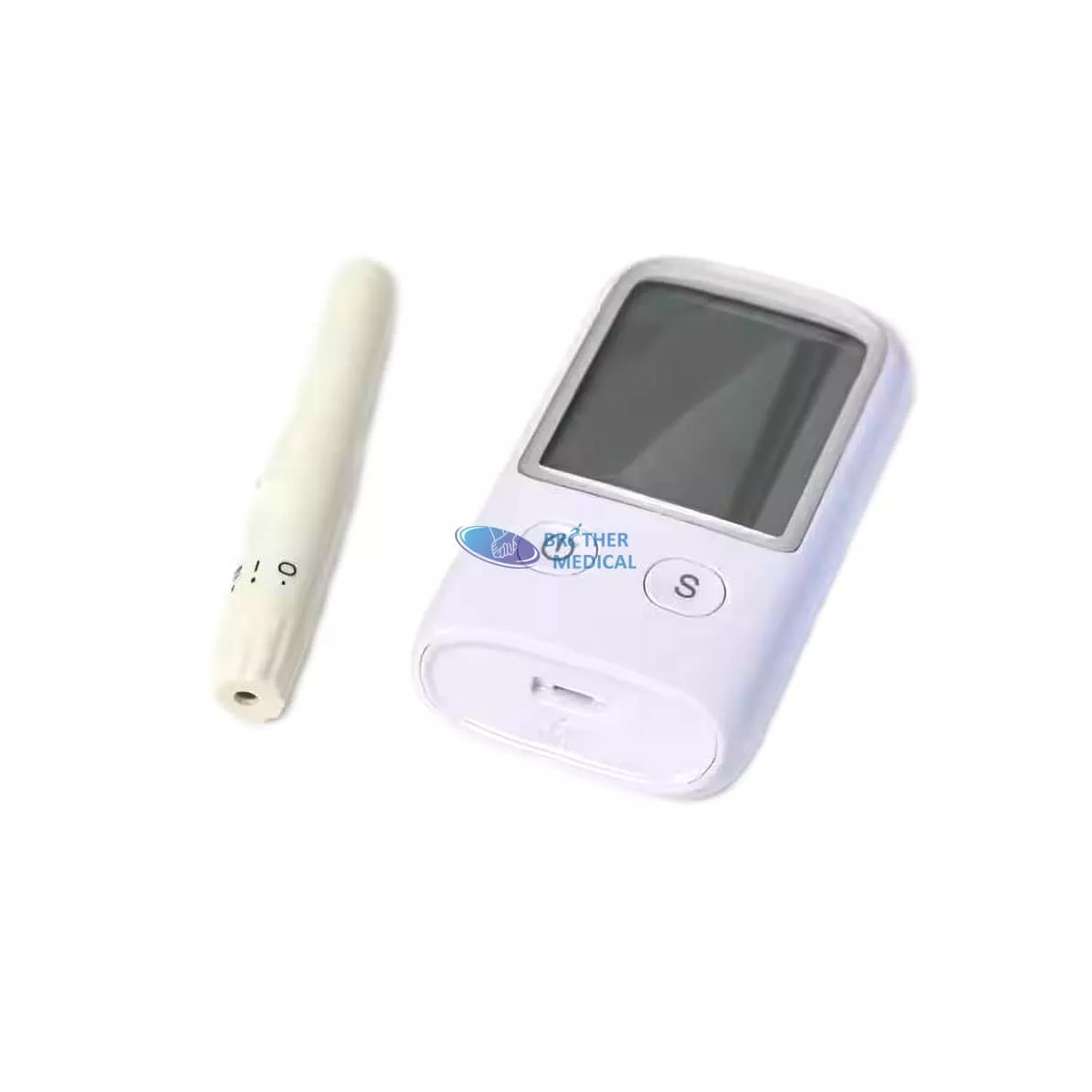 Glucomètre médical Kit de test du diabète numérique pas de codage compteur de glucose avec écran LCD