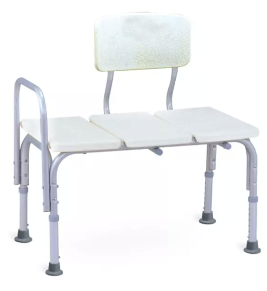 Une chaise de douche con&ccedil;ue pour la baignoire, dot&eacute;e d'un cadre robuste, d'un si&egrave;ge confortable et de pieds r&eacute;glables pour une utilisation facile et une s&eacute;curit&eacute; pendant le bain.