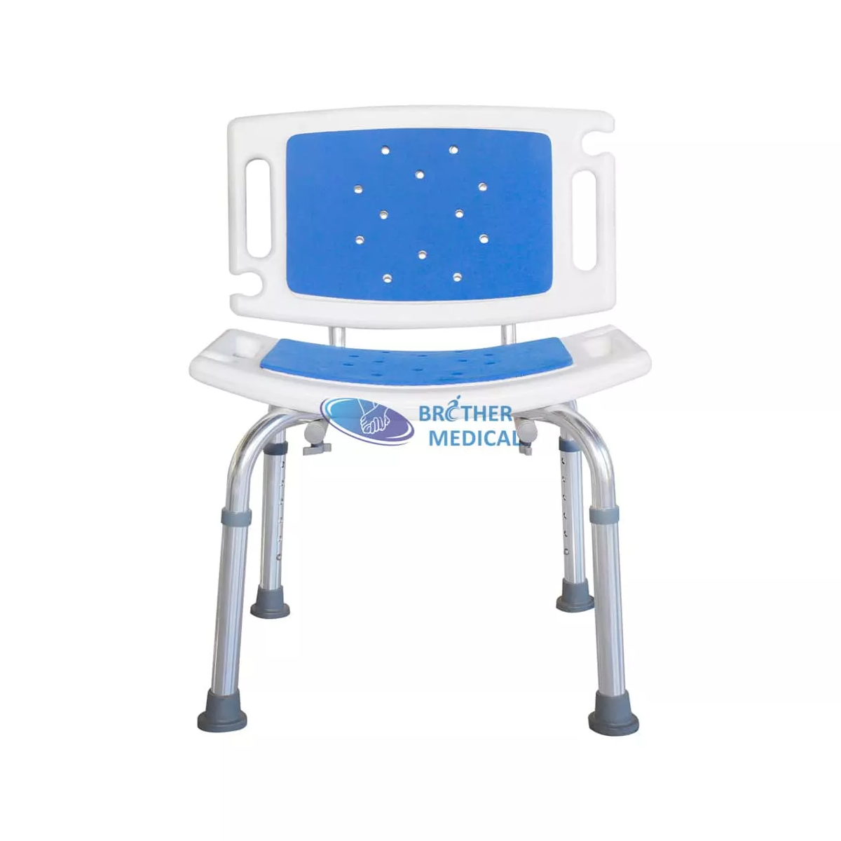 Chaise de douche portative pliante avec dossier pour personnes âgées