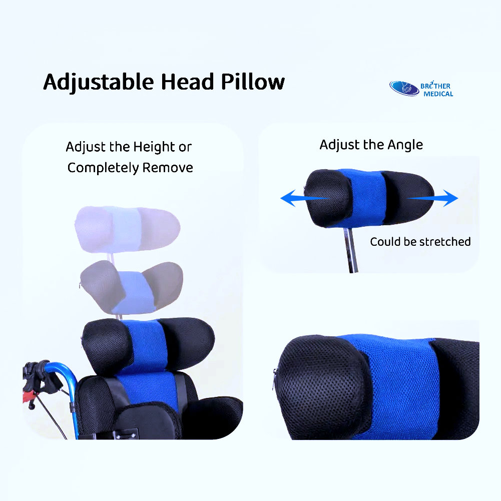 Oreiller repose-tête réglable - Fauteuil roulant CP - Brother Medical