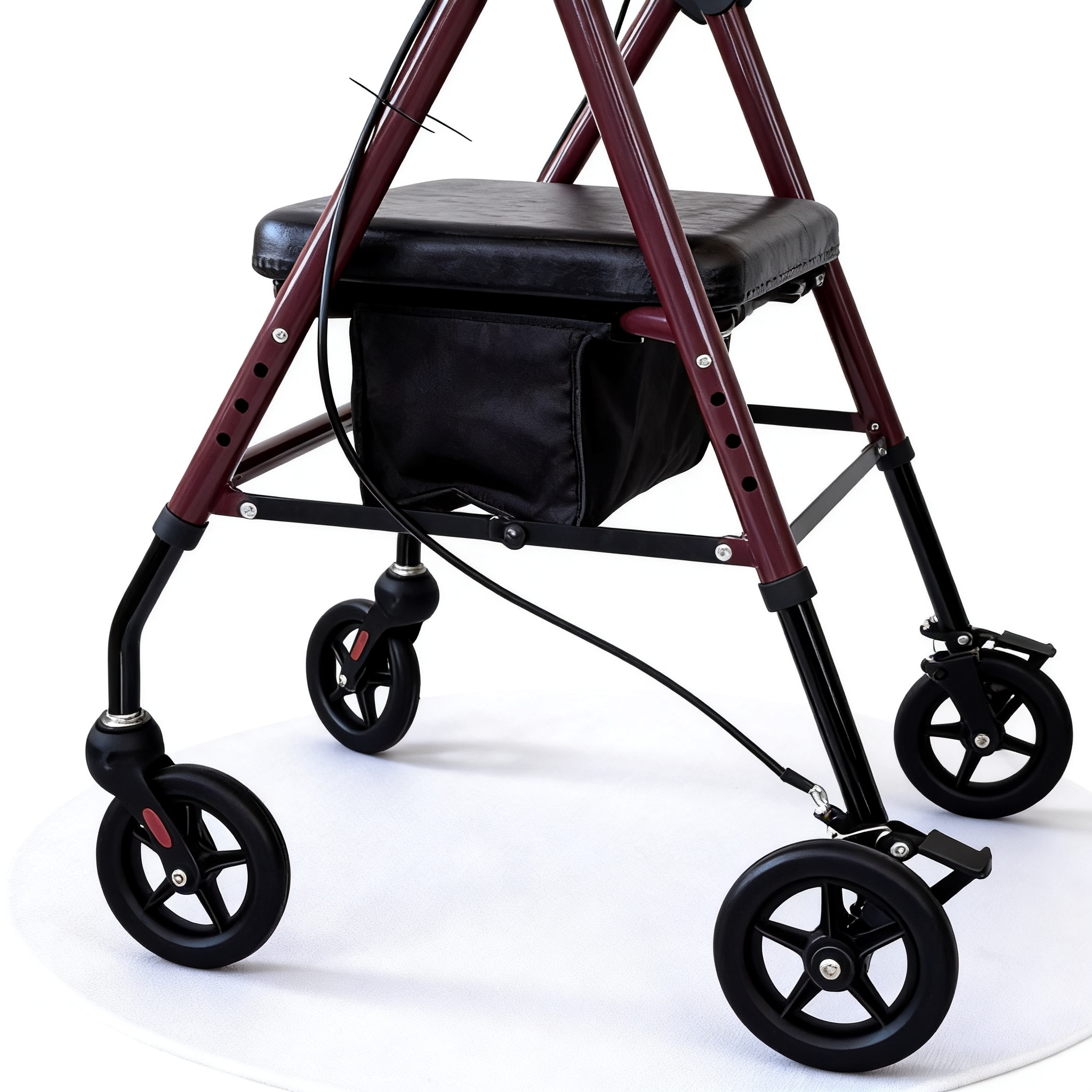 Rollator en aluminium droit portable extérieur