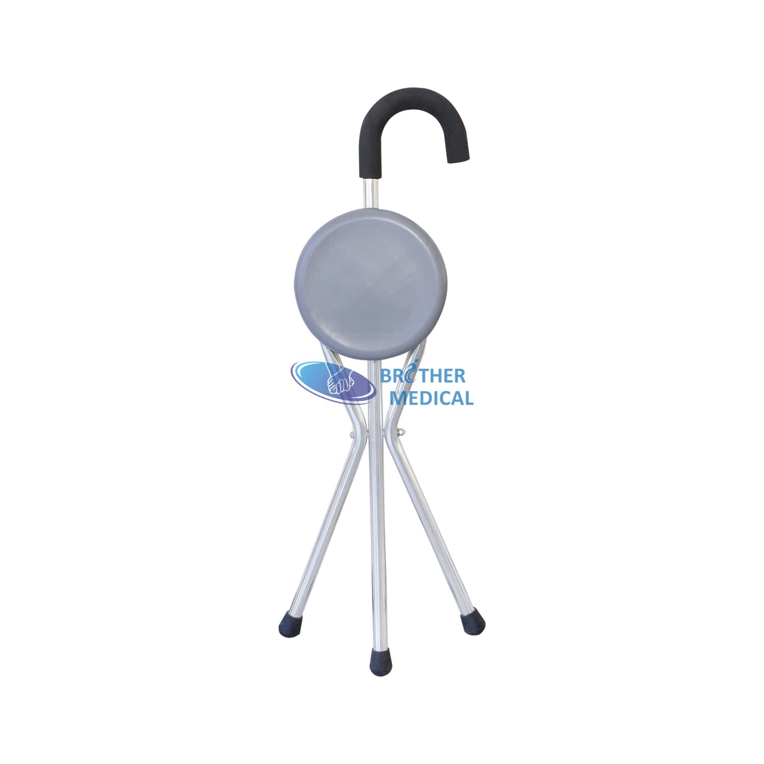 Hauteur réglable en aluminium Seat Cane Rehab Portable Walker avec siège