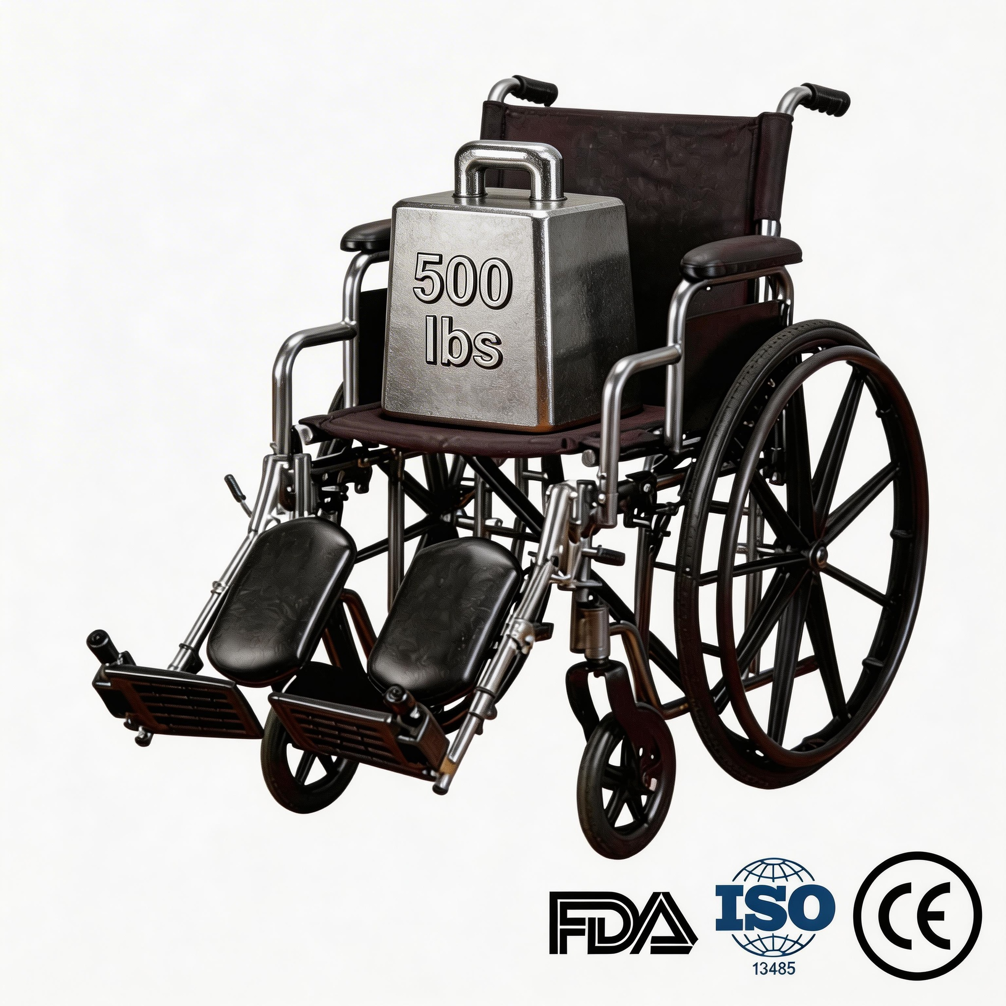 BME4618 Fauteuil roulant manuel bariatrique haute capacité de 26 pouces | Charge maximale de 450 lb