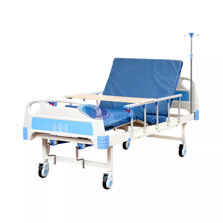 Lit d'hôpital manuel à deux fonctions | Double manivelle | Structure renforcée | Capacité de chargement de 250 kg