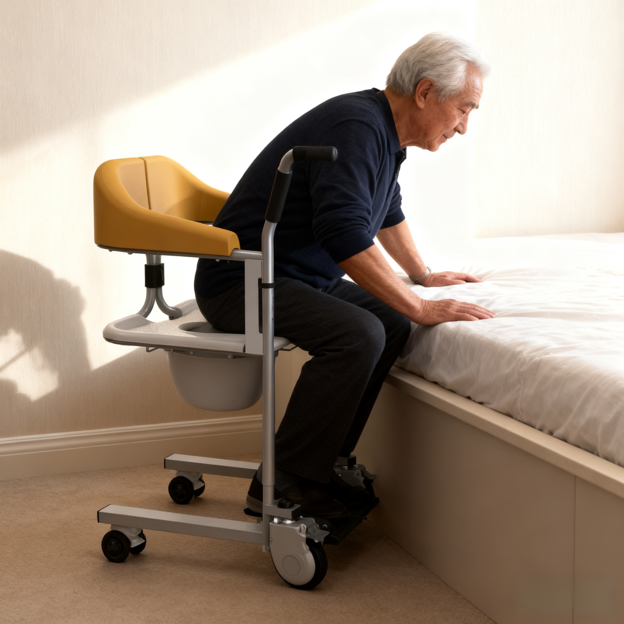 Fauteuil de transfert en aluminium pour fauteuil élévateur de patient