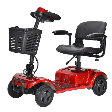 Scooter de mobilité stable pour les personnes âgées avec couverture de pluie