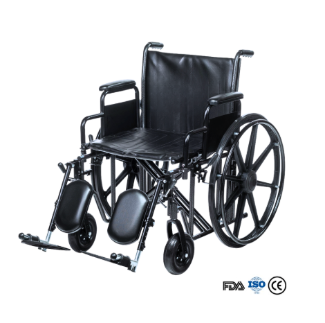 BME4618 Fauteuil roulant manuel bariatrique haute capacité de 28 pouces | Charge maximale de 500 lb