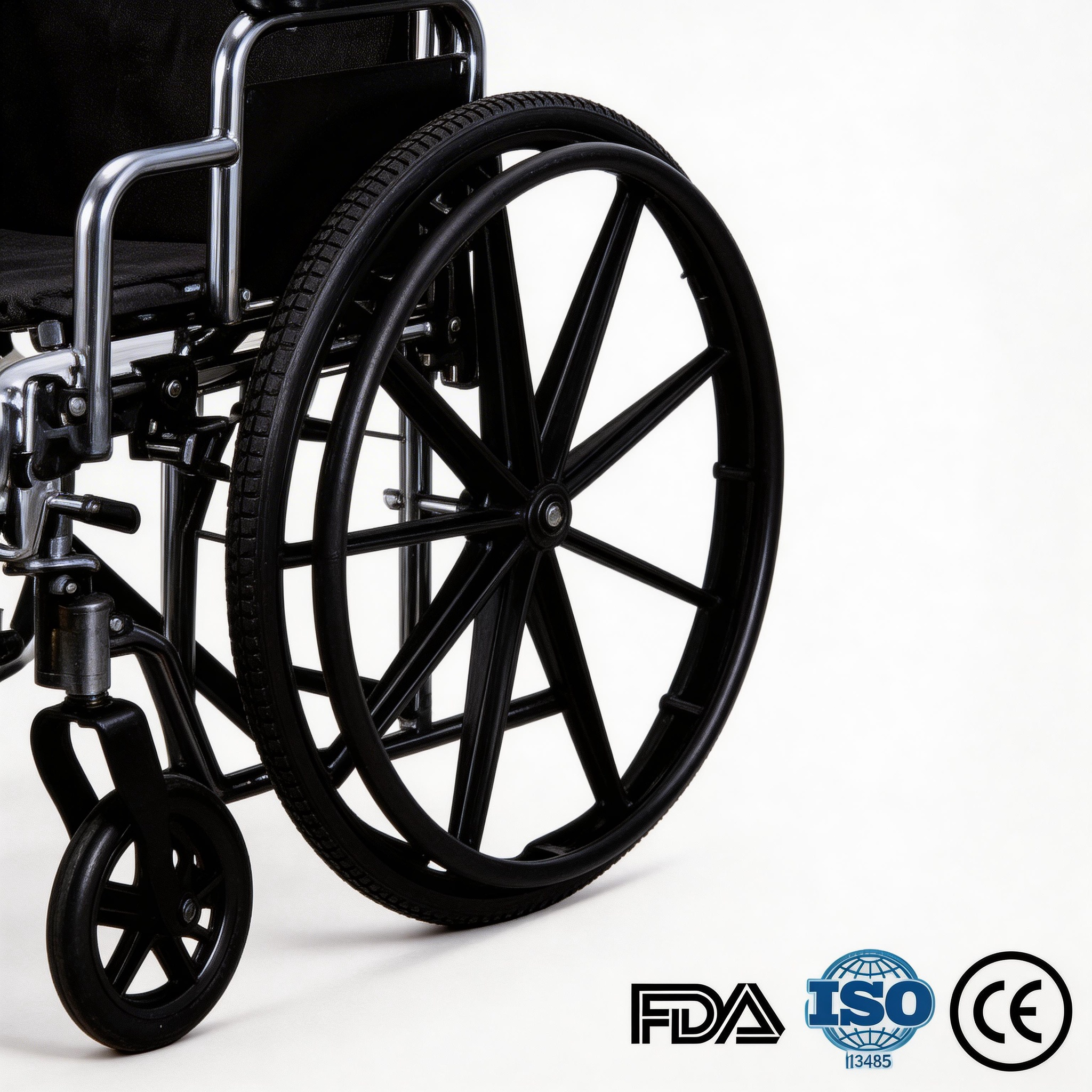 BME4618 Fauteuil roulant manuel bariatrique haute capacité de 24 pouces | Charge maximale de 400 lb
