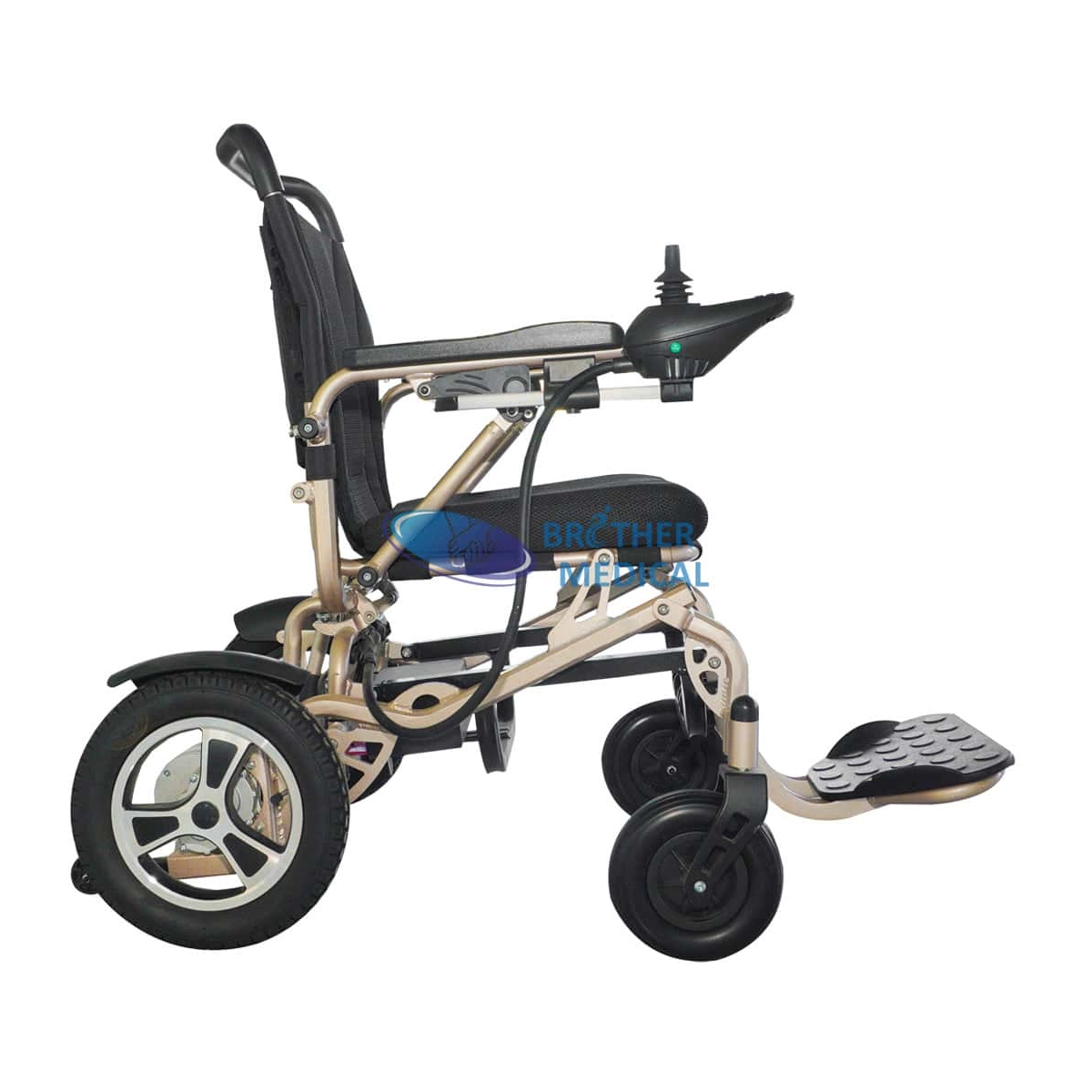Fauteuil roulant électrique en aluminium léger avec batterie au lithium