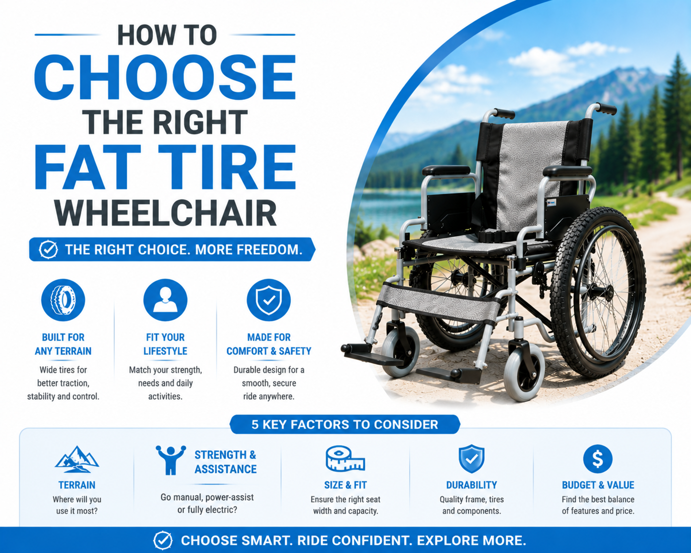Comment choisir le bon fauteuil roulant Fat Tire ?